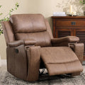 CANMOV Leather Recliner Chair, Classic and Traditional Manual Recliner Chair by CANMOV