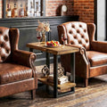 Tribesigns Pine Wood End Table Set of 2, Industrial Side Table by Tribesigns
