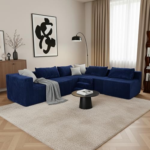 Claiks 128" U-Shaped Sofa, Oversized Modular Cloud Couch - Image 6