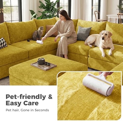 ABCASA 134.6" Oversized Modular Sectional Sofa, Large 7 Seater L Shaped Couch - Image 6