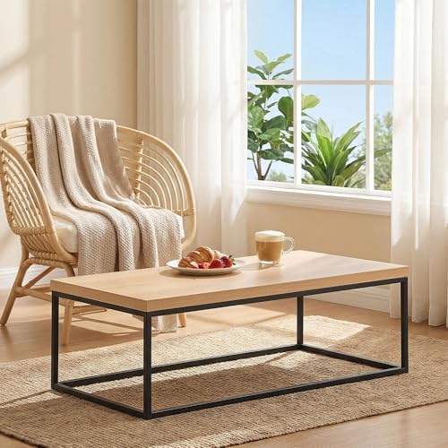 CENSI 47 Inch Natural White Oak Coffee Table/Center Table - Image 5