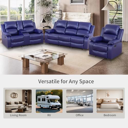 Manual Reclining Couch Sofa Set - Image 6