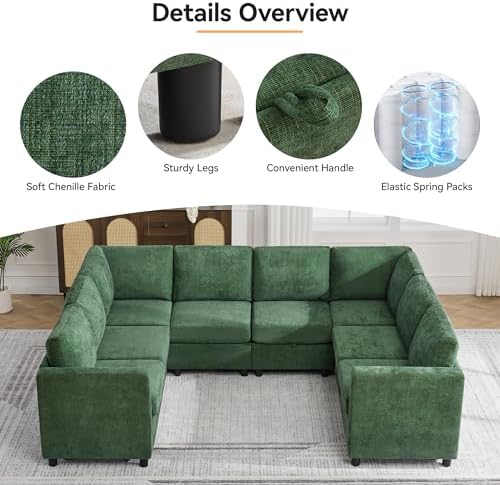 104'' U Shaped Modular Sofa, Sectional Couches - Image 5