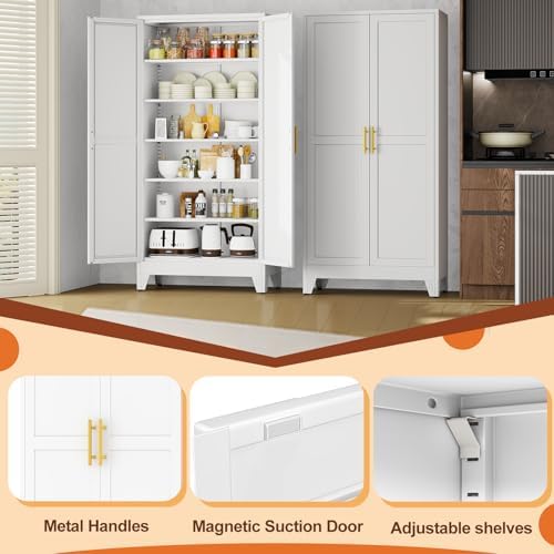 White Metal Storage Cabinet - Image 5