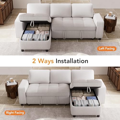 Vipbear 81" Modular Sectional Sleeper Sofa - Image 7