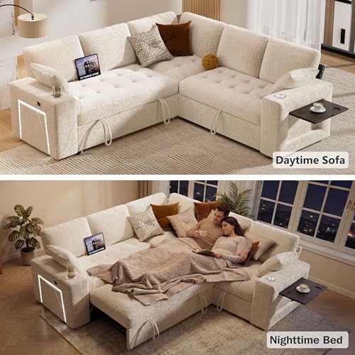 Vipbear 86" Modular Sectional Sleeper Sofa - Image 5