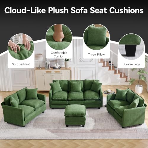 Cloud 2 Pieces Sofa Set, Single Couch Set of 2 - Image 6