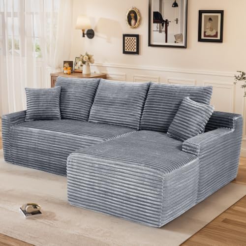 85" L Shaped Cloud Boneless Sectional Couches - Image 4