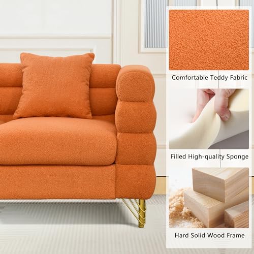 mikibama Modern Teddy Sectional Sofa, 81 Inch Oversized Sofa Couch, Luxury 3 - Image 5
