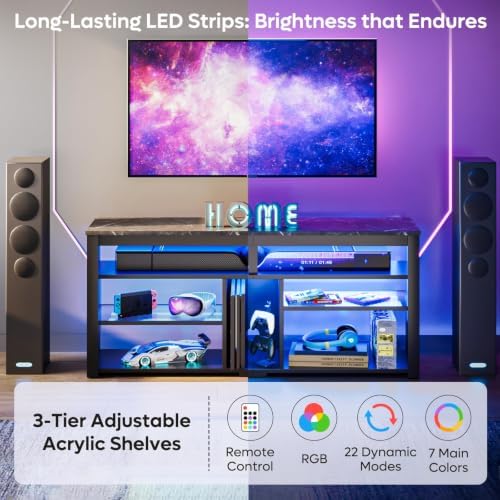Bestier LED Tall Entertainment Center - Image 6