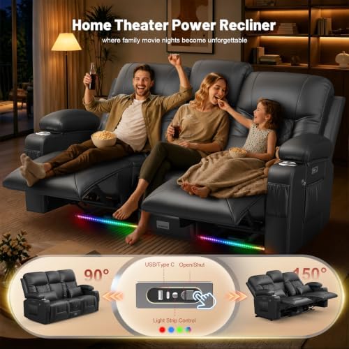 Power Loveseat Recliner, Wall Hugger RV Reclining Loveseat - Image 6