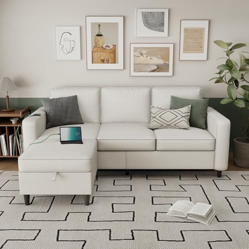 78" Green L Shaped Sectional Sofa Couch - Image 7
