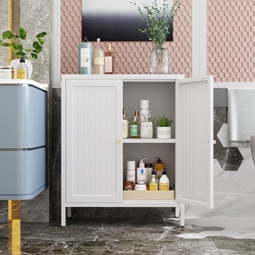 Small 2 Door Metal Storage Side Buffet Cabinet - Image 4