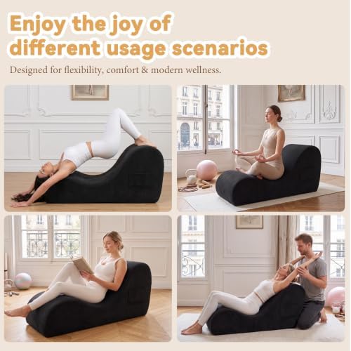 Yoga Lounge Chair for Adult, Modern Boneless Chaise Lounge Chair, Ergonomic - Image 7