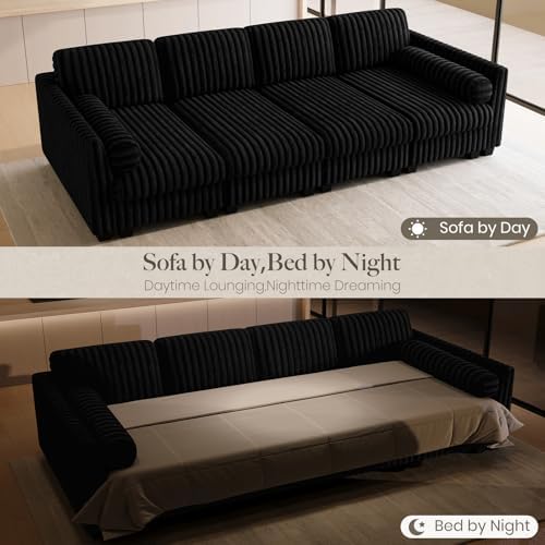 Belffin Plush Corduroy Modular Cloud Sofa Bed - Image 3