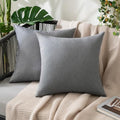 MIULEE Decorative Outdoor Pillow Covers Waterproof 18x18 Light Grey by MIULEE