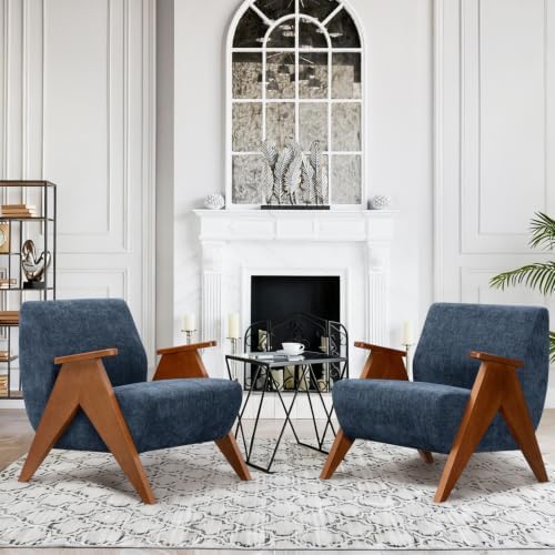 2 Pcs Home Accent Chair Mid Century Modern Accent Chair by Unknown