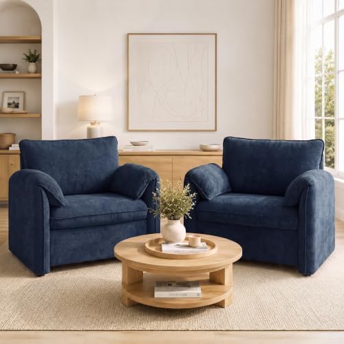 Oversized Accent Chair Set of 2, Comfy Reading Chair by VisittheEcoMozz
