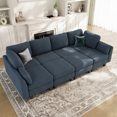 Mangodan Sectional Sleeper Sofa, 8 Seaters Modular Sleeper Sofa Couch - Image 2