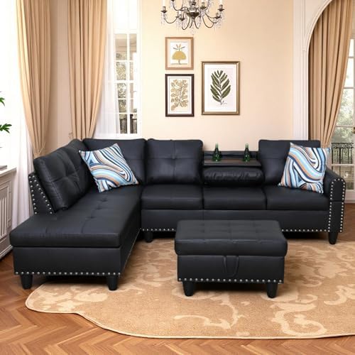 Leather 3-Piece L-Shaped Couches by Outdoorchairs