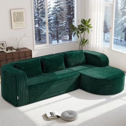 Hobestluk Boneless Couch Modular Sectional Sofa L-Shape Lounge Cloud Couch by YourHomeDeservesMore