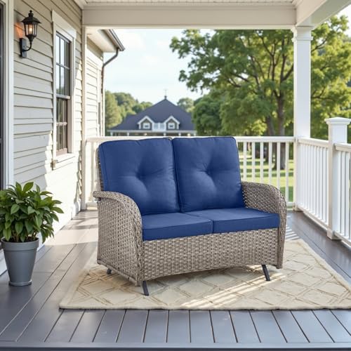 Belord Outdoor Glider Bench Patio Loveseat by Belord