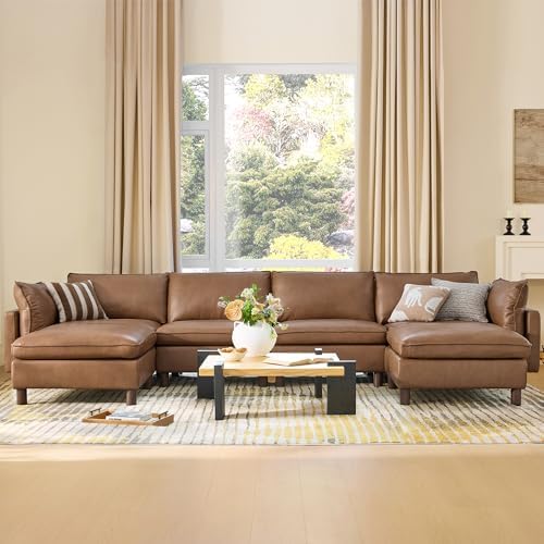 CHITA 161" Genuine Leather Sofa, Large Sectional Couches, 6 Seater - Image 3