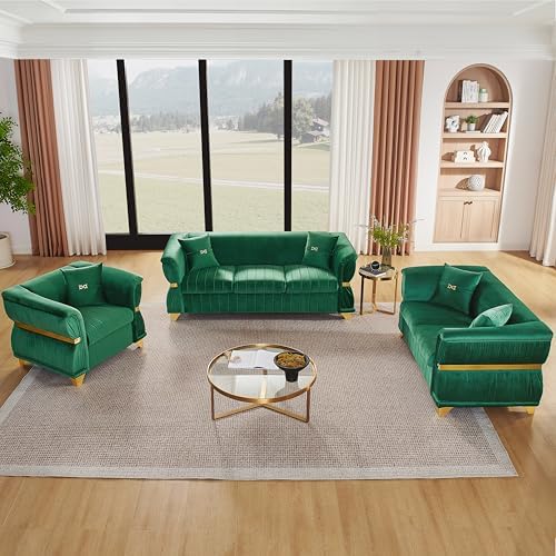 KEIKI 3-Piece Luxury Chesterfield Sofa Set by KEIKI
