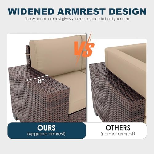 Patio Furniture Set with 44'' Fire Pit Table - Image 5