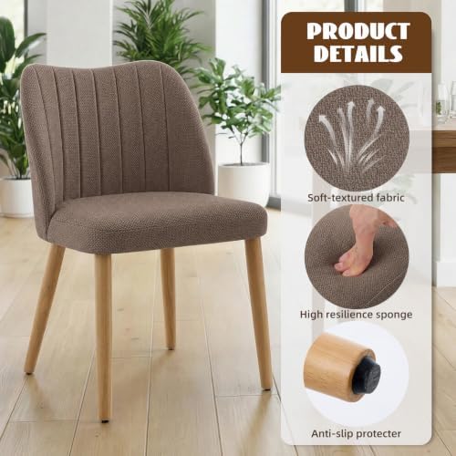 Garvee Wood Dining Chairs Set of 2, Armless Dining Chairs - Image 3