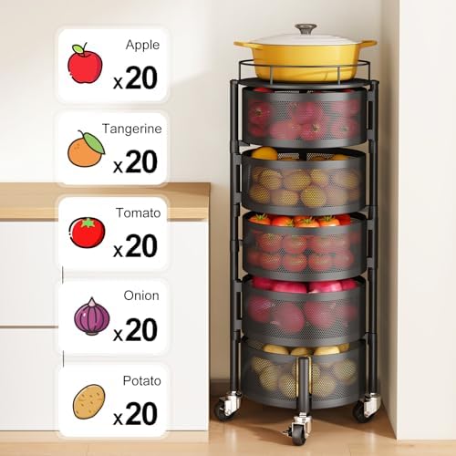 SNTD 5-Tier Fruit and Vegetable Basket Bowls - Image 4
