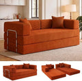 WEUP 5-in-1 Convertible Sofa Bed, Corduroy Floor Sofa Loveseat Sleeper by Unknown