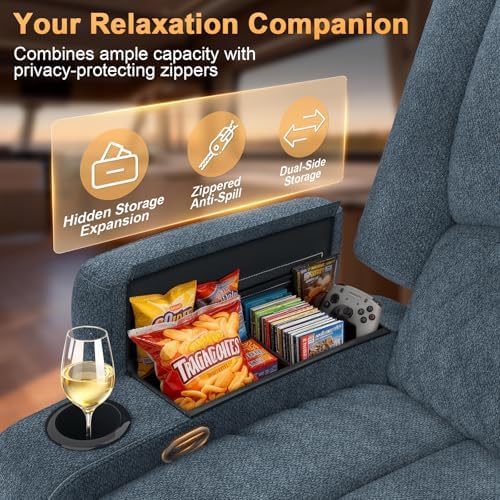 Oversized Manual Recliner Chair, 3X Reclining Sofa Chairs - Image 5