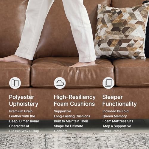 Signature Design by Ashley Bolsena Queen Leather Sofa Sleeper - Image 7