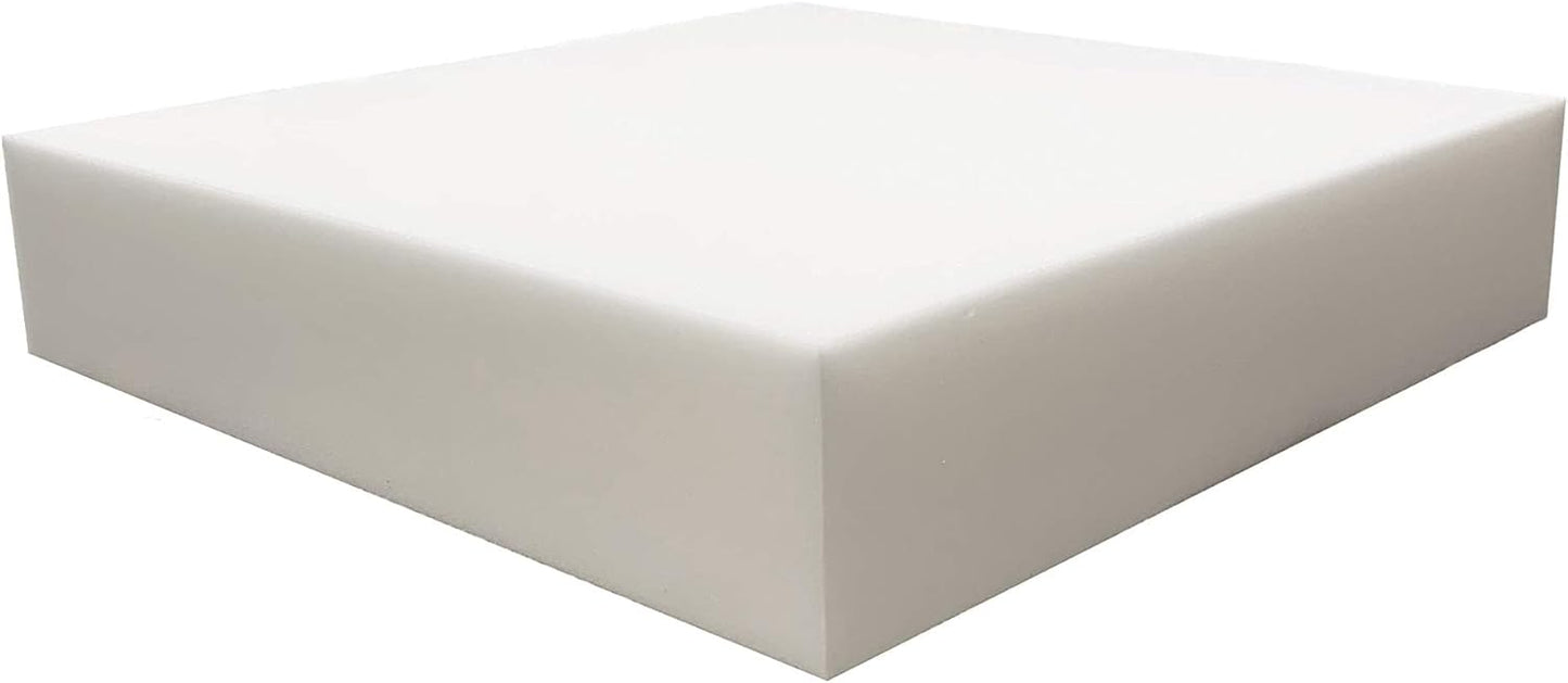 FoamRush 6" H x 24" W x 24" L Upholstery Foam Cushion High Density (Square Foam for Dining Chairs, Chair & Wheelchair Seat Cushion Replacement)