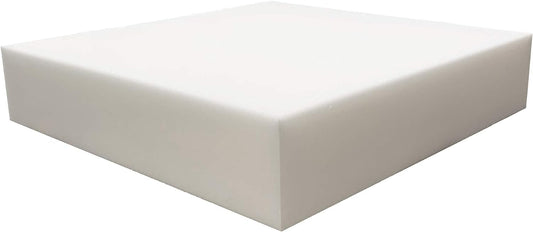FoamRush 12" H x 24" W x 24" L Upholstery Foam Cushion High Density (Chair Cushion Square Foam for Dinning Chairs, Wheelchair Seat Cushion Replacement)