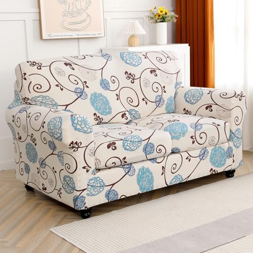 SearchI Stretch Sofa Cover Printed Couch Cover, Floral Pattern 3 Pieces - Image 2
