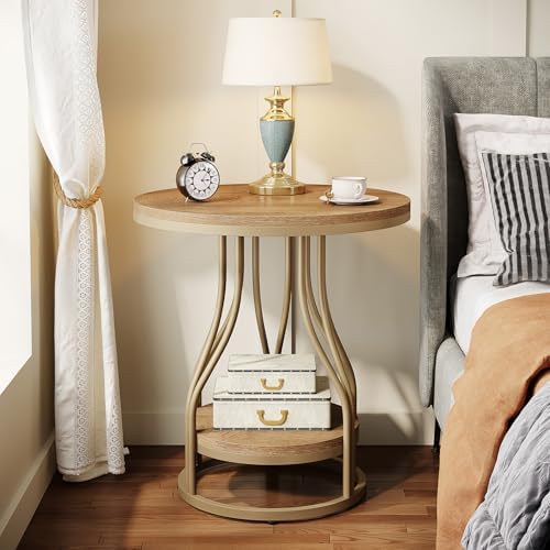 Round 2-Tier End Table, Small Side Table - Image 4