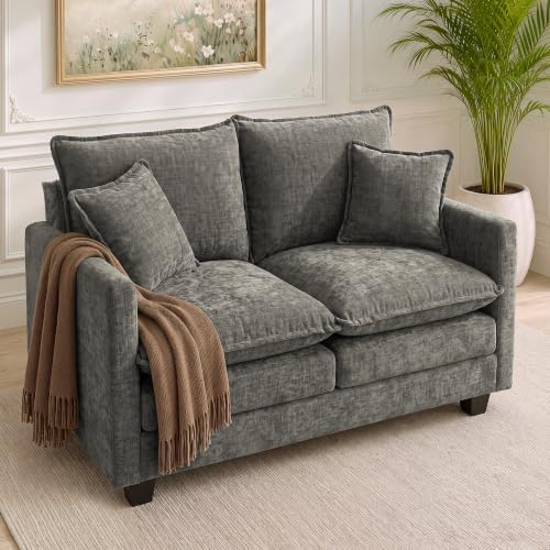 52" Loveseat Sofa, Small Cloud Love Seat Couches by Unknown