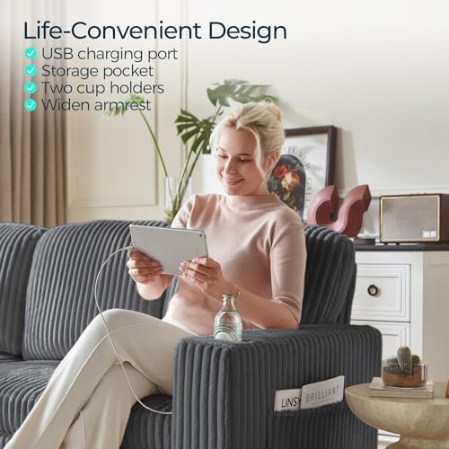 LINSY HOME Sectional Sleeper Sofa Couch - Image 6