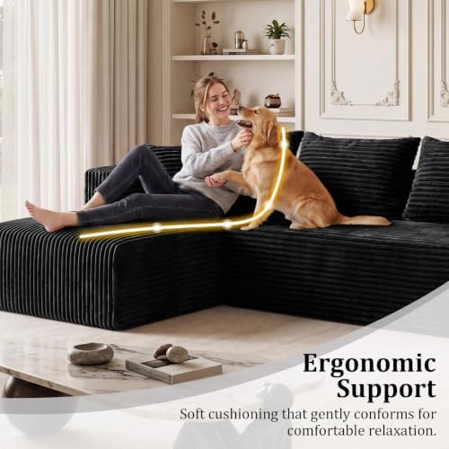 L-Shaped Sectional Boneless Cloud Couch - Image 5