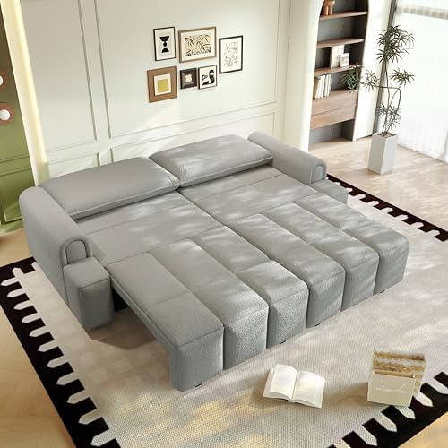 KEIKI 90.2" Convertible Sleeper Sofa Bed, 3-in-1 Pull-Out Couch by KEIKI