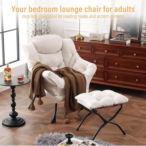 Furlide Lazy Chair with Ottoman, Soft Comfy Chair - Image 3