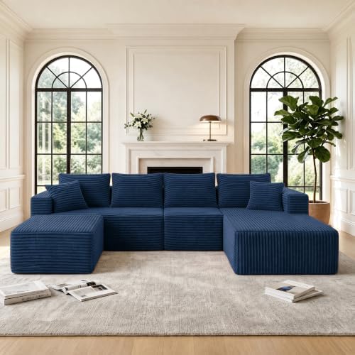 118 Inch Oversized U-Shaped Boneless Cloud Sectional Couch by Yimilife
