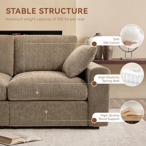 Ihanherry 141" Oversized Cloud Sectional Couches - Image 3