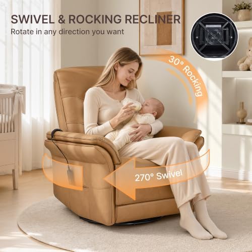 KISLOT Swivel Power Recliner Chair, Hand Remote - Image 4