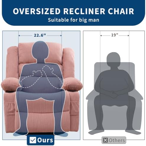 Garvee Rocking Recliner Chair for Adults Wide 360° Swivel Rocker Recliner - Image 5