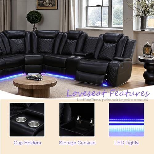 Power Sectional Sofa, Power Recliner Sofa Set - Image 6