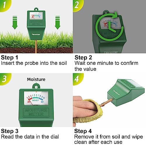 Kensizer Soil Tester, Soil Moisture Meter, Gardening Farm Lawn Test Kit Tool - Image 5