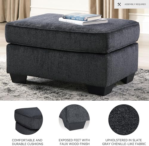 Signature Design by Ashley Rectangular Chenille Living Room Ottoman - Image 4